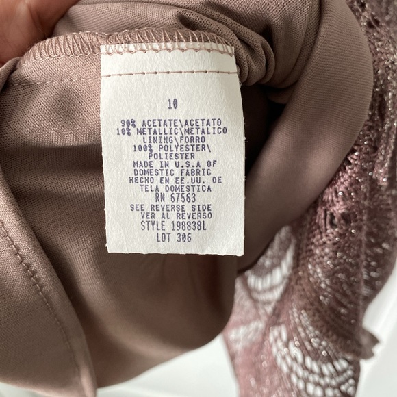 Shimmer taupe color cocktail dress. NWT. - Picture 6 of 6